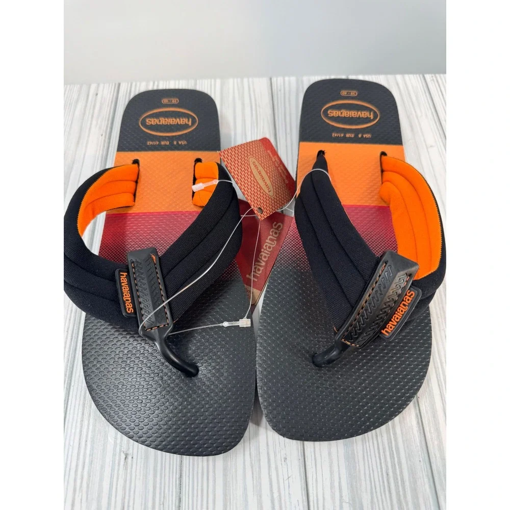 Havaianas Men's 8 Wmns 9/10 Urban Print Sandals Flip-Flop With Padded Straps New